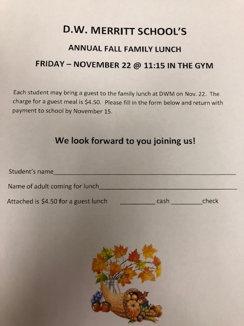 November 22 Fall Family Lunch