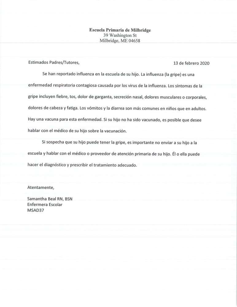 Influenza Letter