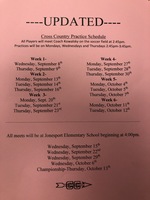 Cross Country Schedule